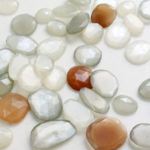 Shop Moonstone Cabochons! 10-16mm Multi Moonstone Rose Cut Cabochons, Flat Back Multi Moonstone Lot, 5 Pieces Loose Moonstone Gemstones For Jewlery – KRS343 | Natural genuine stones & crystals in various shapes & sizes. Buy raw cut, tumbled, or polished gemstones for making jewelry or crystal healing energy vibration raising reiki stones. #crystals #gemstones #crystalhealing #crystalsandgemstones #energyhealing #affiliate #ad