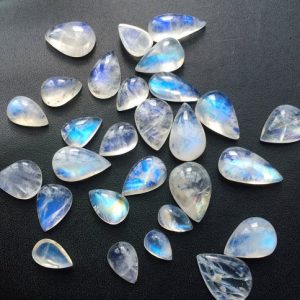 Shop Rainbow Moonstone Cabochons! 18-22mm Rainbow Moonstone Plain Pear Cabochons, Beautiful Rainbow Moonstone Gemstone, 5 Pieces Moonstone Loose Gemstones For Jewelry | Natural genuine stones & crystals in various shapes & sizes. Buy raw cut, tumbled, or polished gemstones for making jewelry or crystal healing energy vibration raising reiki stones. #crystals #gemstones #crystalhealing #crystalsandgemstones #energyhealing #affiliate #ad