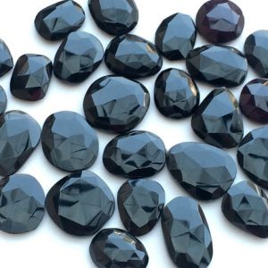 Shop Onyx Stones & Crystals! 14-16mm Black Onyx Rose Cut Flat Back Cabochons, Black Onyx Faceted Cabochon For Jewelry, Loose Black Onyx Gems (5Pcs To 10Pcs Options) | Natural genuine stones & crystals in various shapes & sizes. Buy raw cut, tumbled, or polished gemstones for making jewelry or crystal healing energy vibration raising reiki stones. #crystals #gemstones #crystalhealing #crystalsandgemstones #energyhealing #affiliate #ad