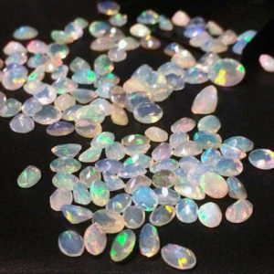 Shop Opal Cabochons! 4x6mm Ethiopian Opal Faceted Oval Cut Stone, Fire Opal Faceted Cabochons, Ethiopian Welo Opal Cut Stone For Jewelry (2Pcs To 4Pcs Options) | Natural genuine stones & crystals in various shapes & sizes. Buy raw cut, tumbled, or polished gemstones for making jewelry or crystal healing energy vibration raising reiki stones. #crystals #gemstones #crystalhealing #crystalsandgemstones #energyhealing #affiliate #ad