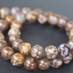 Shop Opal Beads! 6mm-10mm  Fire Lace Opal Beads,Natural Smooth and Round Stone Beads,15 inches one strand | Natural genuine beads Opal beads for beading and jewelry making.  #jewelry #beads #beadedjewelry #diyjewelry #jewelrymaking #beadstore #beading #affiliate #ad