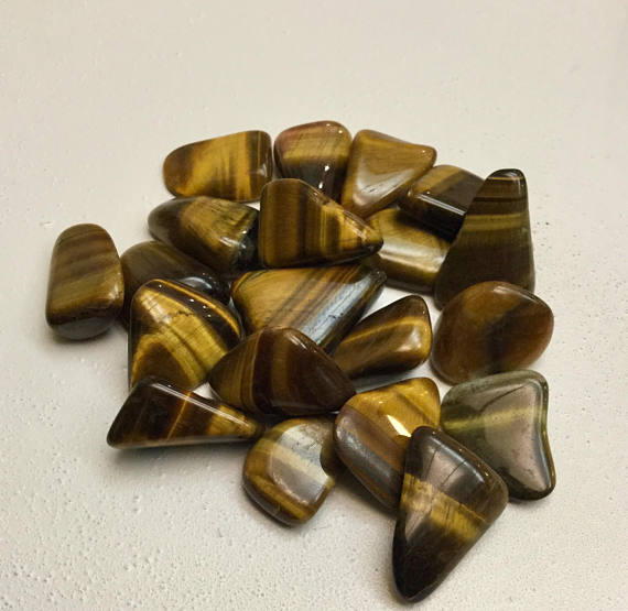 Polished Natural Striped Loose Sharks Tooth Shaped Tigers Eye Gemstones Featuring Elegantly Smooth Finish
