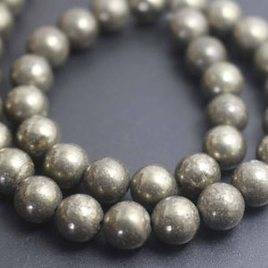 Shop Pyrite Beads! 6mm/8mm/10mm/12mm Iron Pyrite Smooth Round Beads,15 inches one starand | Natural genuine beads Pyrite beads for beading and jewelry making.  #jewelry #beads #beadedjewelry #diyjewelry #jewelrymaking #beadstore #beading #affiliate #ad