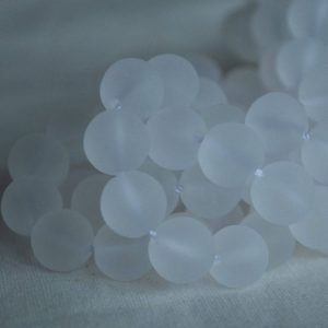 Shop Quartz Crystal Round Beads! High Quality Grade A Natural Clear Quartz – MATTE – Semi-precious Gemstone Round Beads – 4mm, 6mm, 8mm, 10mm sizes – Approx 15.5" strand | Natural genuine round Quartz beads for beading and jewelry making.  #jewelry #beads #beadedjewelry #diyjewelry #jewelrymaking #beadstore #beading #affiliate #ad