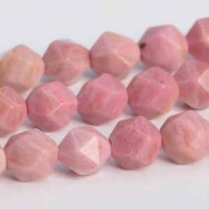 Haitian Flower Rhodonite Beads Star Cut Faceted Grade AAA Genuine Natural Gemstone Loose Beads 5-6MM 9-10MM Bulk Lot Options | Natural genuine faceted Rhodonite beads for beading and jewelry making.  #jewelry #beads #beadedjewelry #diyjewelry #jewelrymaking #beadstore #beading #affiliate #ad