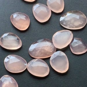 Shop Gemstone Cabochons! 13-15mm Rose Pink Chalcedony Rose Cut Cabochon, Pink Chalcedony Rose Cut Flat Cabochons For Jewelry (5Pcs To 20Pcs Options) | Natural genuine stones & crystals in various shapes & sizes. Buy raw cut, tumbled, or polished gemstones for making jewelry or crystal healing energy vibration raising reiki stones. #crystals #gemstones #crystalhealing #crystalsandgemstones #energyhealing #affiliate #ad