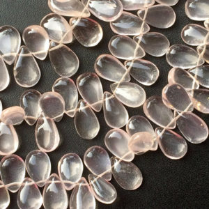 Shop Rose Quartz Bead Shapes! 8x11mm-11x14mm Rose Quartz Plain Pear Shaped Drop Briolette, Rose Quartz Plain Pear Beads For Jewelry, Rose Quartz Pear (4IN To 8IN Options) | Natural genuine other-shape Rose Quartz beads for beading and jewelry making.  #jewelry #beads #beadedjewelry #diyjewelry #jewelrymaking #beadstore #beading #affiliate #ad