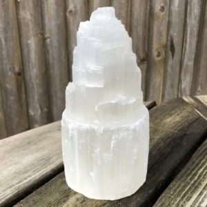 Shop Selenite Points & Wands! 8" Selenite Tower, Large Selenite Tower, Selenite Lamp w/o Light, Hollow Satin Spar Tower, Home Decor, Crystal Cleansing, Crystal Charging | Natural genuine stones & crystals in various shapes & sizes. Buy raw cut, tumbled, or polished gemstones for making jewelry or crystal healing energy vibration raising reiki stones. #crystals #gemstones #crystalhealing #crystalsandgemstones #energyhealing #affiliate #ad