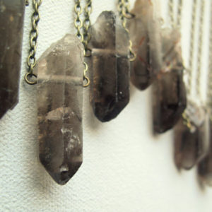 Raw Smoky Quartz Necklace – Raw Crystal Necklace – Smokey Quartz Pendant – Quartz Point Necklace for Men – Natural Smoky Quartz Jewelry | Natural genuine Array jewelry. Buy handcrafted artisan men's jewelry, gifts for men.  Unique handmade mens fashion accessories. #jewelry #beadedjewelry #beadedjewelry #shopping #gift #handmadejewelry #jewelry #affiliate #ad