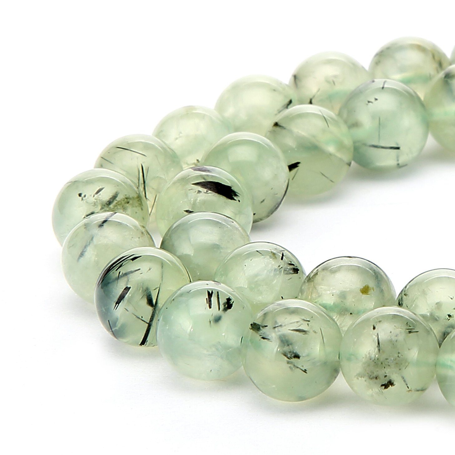 Prehnite Smooth Round Beads 6mm 8mm 10mm 12mm 14mm 15.5" Strand