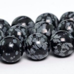 Shop Snowflake Obsidian Round Beads! Snowflake Obsidian Beads Grade Aaa Genuine Natural Gemstone Round Loose Beads 4mm 6mm 8-9mm 10mm 12mm Bulk Lot Options | Natural genuine round Snowflake Obsidian beads for beading and jewelry making.  #jewelry #beads #beadedjewelry #diyjewelry #jewelrymaking #beadstore #beading #affiliate #ad