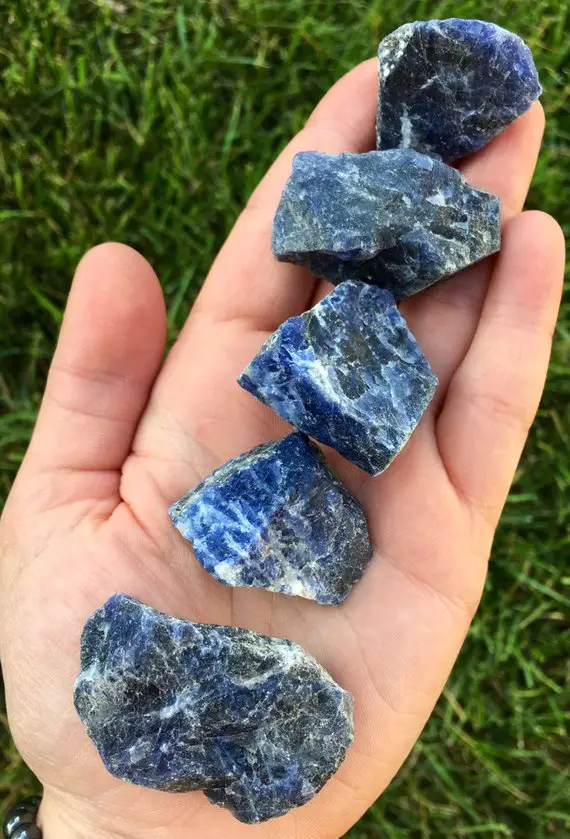 Raw Sodalite - Rough Sodalite Healing Crystal - Grade A - Natural Blue Sodalite Crystal - Throat Chakra Stone - Healing Crystals & Stones