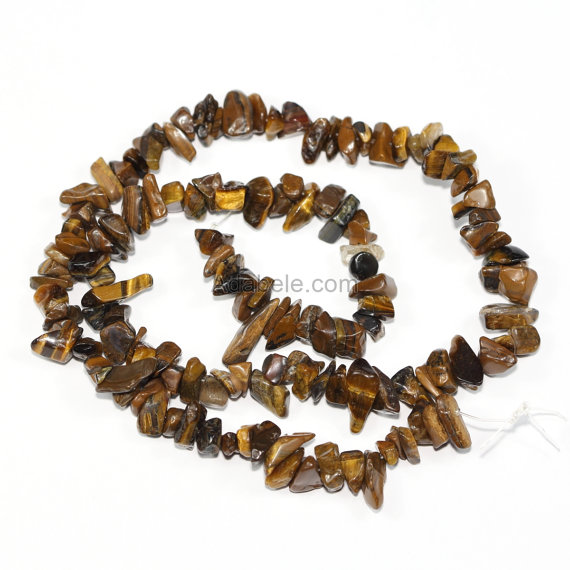 1 Strand/33" Top Quality Natural Golden Yellow Tiger's Eye Healing Gemstone 5-8mm Smooth Free-form Chip Beads For Earrings Jewelry Making