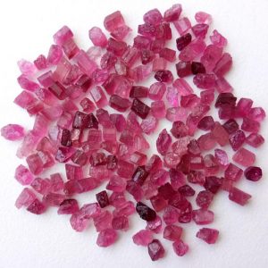 4-6mm Pink Tourmaline Raw Stones, Natural Loose Pink Tourmaline Rough Sticks, Tourmaline For Jewelry (5Cts To 10Cts Options) – DVP44 | Natural genuine stones & crystals in various shapes & sizes. Buy raw cut, tumbled, or polished gemstones for making jewelry or crystal healing energy vibration raising reiki stones. #crystals #gemstones #crystalhealing #crystalsandgemstones #energyhealing #affiliate #ad