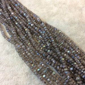 Shop Labradorite Rondelle Beads! Labradorite Rondelle Beads – 3mm Faceted Gray Beads | Natural genuine rondelle Labradorite beads for beading and jewelry making.  #jewelry #beads #beadedjewelry #diyjewelry #jewelrymaking #beadstore #beading #affiliate #ad