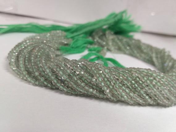 Green Amethyst Faceted Rondelle Gemstone Beads Strand, Natural Amethyst Rondelle Jewelry Making Gemstone Beads  Wholesale Factory Price