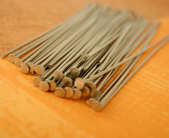 50 Economical Flat Head Pins Stainless Steel - 21 Gauge Or 24 Gauge - 1, 1 1/2, 2, 3, 4 Inch - 100% Guarantee
