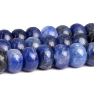 Sodalite Beads Grade AAA Genuine Natural Gemstone Rondelle Loose Beads 6x4MM 8x5MM Bulk Lot Options | Natural genuine rondelle Sodalite beads for beading and jewelry making.  #jewelry #beads #beadedjewelry #diyjewelry #jewelrymaking #beadstore #beading #affiliate #ad