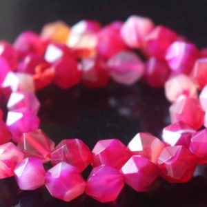 Shop Agate Chip & Nugget Beads! Natural Faceted Sardonyx Star Cut Nugget Beads,6mm/8mm/10mm/12mm Striped Agate Beads Supply,15 inches one starand | Natural genuine chip Agate beads for beading and jewelry making.  #jewelry #beads #beadedjewelry #diyjewelry #jewelrymaking #beadstore #beading #affiliate #ad