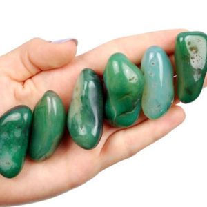 Shop Tumbled Agate Crystals & Pocket Stones! Green Agate Tumbled Stone, Green Agate, Tumbled Stones, Agate, Stones, Crystals, Rocks, Gifts, Gemstones, Gems, Zodiac Crystals, Healing | Natural genuine stones & crystals in various shapes & sizes. Buy raw cut, tumbled, or polished gemstones for making jewelry or crystal healing energy vibration raising reiki stones. #crystals #gemstones #crystalhealing #crystalsandgemstones #energyhealing #affiliate #ad