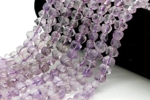 Natural Amethyst Transparent Purple Smooth Nugget Chips Loose Gemstone Beads - Pgp15