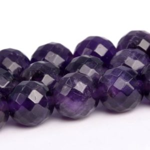 Purple Amethyst Beads Grade AAA Genuine Natural Gemstone Micro Faceted Round Loose Beads 8MM 10MM Bulk Lot Options | Natural genuine faceted Amethyst beads for beading and jewelry making.  #jewelry #beads #beadedjewelry #diyjewelry #jewelrymaking #beadstore #beading #affiliate #ad