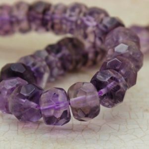 Shop Amethyst Faceted Beads! Natural Amethyst, Amethyst Faceted Rondelle Loose Gemstone Beads – RDF04 | Natural genuine faceted Amethyst beads for beading and jewelry making.  #jewelry #beads #beadedjewelry #diyjewelry #jewelrymaking #beadstore #beading #affiliate #ad