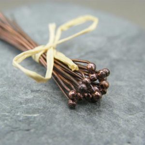 Shop Findings for Jewelry Making! Antique copper ball head pins – Copper Headpins – Copper Findings – Jewellery Making Supplies –  Ball End Head Pin – Headpins ~ Antique ~ | Shop jewelry making and beading supplies, tools & findings for DIY jewelry making and crafts. #jewelrymaking #diyjewelry #jewelrycrafts #jewelrysupplies #beading #affiliate #ad