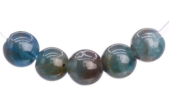 Genuine Natural Apatite Gemstone Beads 3-4mm Dark Blue Round Ab Quality Loose Beads (102856)