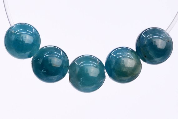 Genuine Natural Apatite Gemstone Beads 4-5mm Light Blue Round A Quality Loose Beads (102862)