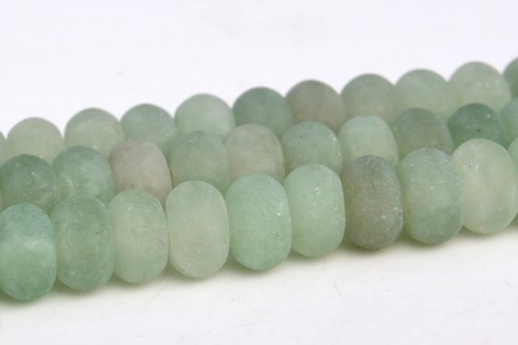Matte Green Aventurine Beads Grade Aaa Genuine Natural Gemstone Rondelle Loose Beads 6mm 8mm 10mm Bulk Lot Options