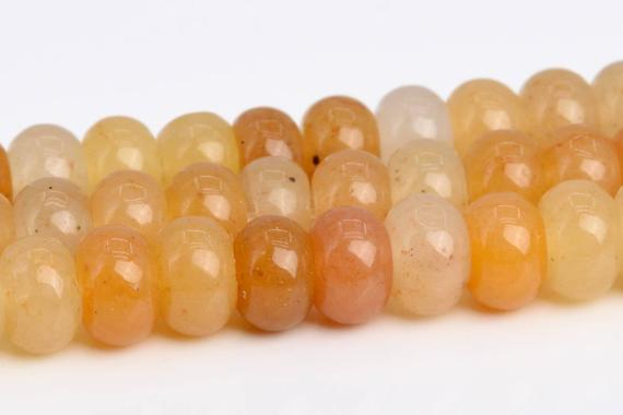 Yellow Aventurine Beads Grade Aaa Natural Gemstone Rondelle Loose Beads 6mm 8mm Bulk Lot Options