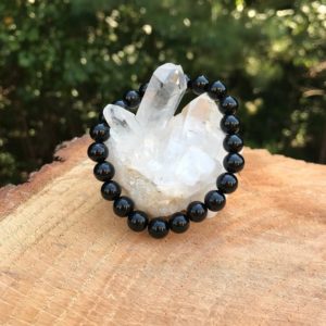 Black Obsidian Bracelet | Root Chakra Stone | Stress Anxiety | Protection | Detox | Grounding | Patience | Calming | Psychic Attack | Mala | Natural genuine Array jewelry. Buy crystal jewelry, handmade handcrafted artisan jewelry for women.  Unique handmade gift ideas. #jewelry #beadedjewelry #beadedjewelry #gift #shopping #handmadejewelry #fashion #style #product #jewelry #affiliate #ad