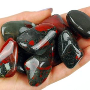 One XXL Bloodstone Tumbled Stone, Bloodstone Tumbled Stones, Huge Bloodstone Tumbled Stones, Large Bloodstone Tumbled Stone, Zodiac Sign | Natural genuine stones & crystals in various shapes & sizes. Buy raw cut, tumbled, or polished gemstones for making jewelry or crystal healing energy vibration raising reiki stones. #crystals #gemstones #crystalhealing #crystalsandgemstones #energyhealing #affiliate #ad