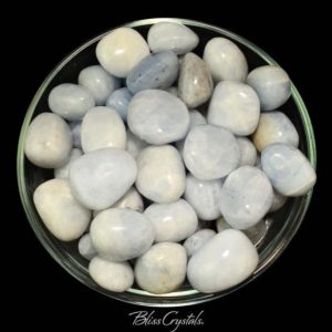 Shop Calcite Stones & Crystals! 1 Large Blue Calcite Tumbled Stone Medicine Bag #bc11 | Natural genuine stones & crystals in various shapes & sizes. Buy raw cut, tumbled, or polished gemstones for making jewelry or crystal healing energy vibration raising reiki stones. #crystals #gemstones #crystalhealing #crystalsandgemstones #energyhealing #affiliate #ad