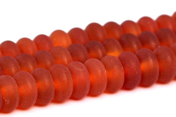 Matte Red Carnelian Beads Grade Aaa Genuine Natural Gemstone Rondelle Loose Beads 6mm 8mm Bulk Lot Options