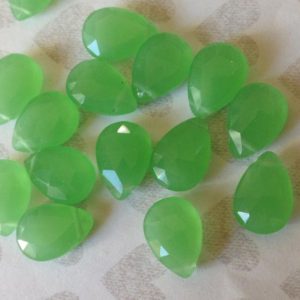 Shop Chrysoprase Bead Shapes! CHALCEDONY Briolettes Beads Pear,  2-20 pcs, AAA, 12-14 mm, PERIDOT Green, Large, August Birthstone bridal wholesale beads 1214 | Natural genuine other-shape Chrysoprase beads for beading and jewelry making.  #jewelry #beads #beadedjewelry #diyjewelry #jewelrymaking #beadstore #beading #affiliate #ad