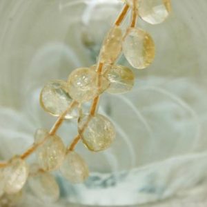 Natural Citrine, Yellow Citrine Transparent Faceted Pear Shape Natural Loose Gemstone Beads – PG285 | Natural genuine other-shape Citrine beads for beading and jewelry making.  #jewelry #beads #beadedjewelry #diyjewelry #jewelrymaking #beadstore #beading #affiliate #ad