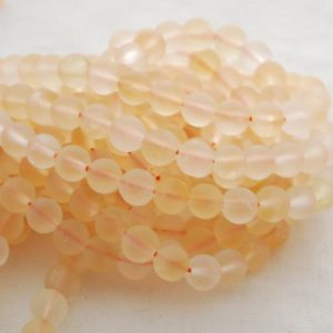High Quality Grade A Natural Citrine (yellow) Frosted / – MATTE – Semi-precious Gemstone Round Beads – 6mm, 8mm – 15.5" strand | Natural genuine beads Array beads for beading and jewelry making.  #jewelry #beads #beadedjewelry #diyjewelry #jewelrymaking #beadstore #beading #affiliate #ad