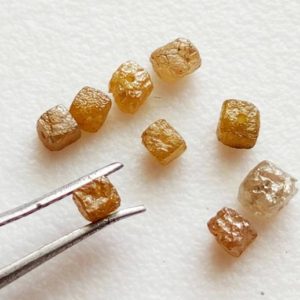 Shop Diamond Bead Shapes! 2-2.5mm Yellow Diamond Rough Drilled Cubes, Natural Yellow Raw Diamond, Loose Diamond Box Cubes, Uncut Diamond For Jewelry (1Ct To 10Ct) | Natural genuine other-shape Diamond beads for beading and jewelry making.  #jewelry #beads #beadedjewelry #diyjewelry #jewelrymaking #beadstore #beading #affiliate #ad