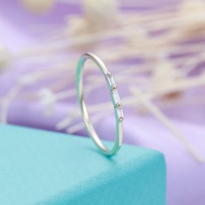 Baguette Diamond wedding band Minimalist ring women Simple yellow gold Dainty Stacking Matching Three stone Promise Anniversary ring | Natural genuine Gemstone rings, simple unique alternative gemstone engagement rings. #rings #jewelry #bridal #wedding #jewelryaccessories #engagementrings #weddingideas #affiliate #ad