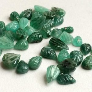 Shop Emerald Stones & Crystals! 7mm – 11mm Emerald Leaf Cabochon, Green Emerald  Hand Carved Loose Gemstones, Emerald For Jewelry, 3 Pcs Double Side Carved Emerald – PGPA59 | Natural genuine stones & crystals in various shapes & sizes. Buy raw cut, tumbled, or polished gemstones for making jewelry or crystal healing energy vibration raising reiki stones. #crystals #gemstones #crystalhealing #crystalsandgemstones #energyhealing #affiliate #ad