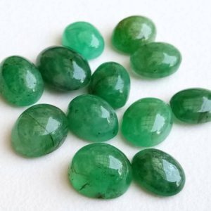 Shop Emerald Stones & Crystals! 6x8mm – 7x10mm Emerald Plain Oval Cabochons, Emerald Oval Gems, Natural Emerald Flat Back Cabochons For Jewelry (2Pcs To 4Pcs Options) | Natural genuine stones & crystals in various shapes & sizes. Buy raw cut, tumbled, or polished gemstones for making jewelry or crystal healing energy vibration raising reiki stones. #crystals #gemstones #crystalhealing #crystalsandgemstones #energyhealing #affiliate #ad