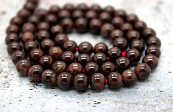 Aaa Red Garnet Beads, Natural Garnet Smooth Polished Round Ball Sphere Gemstone Beads (3mm 4mm 5mm 6mm 7mm 8mm 10mm) - Pg34