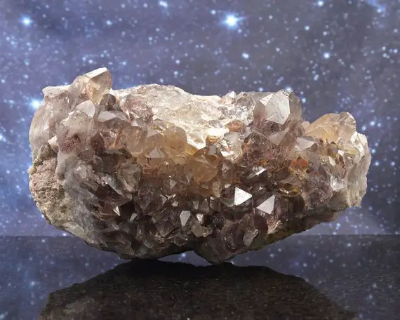 Xl Botanic Quartz Crystals Cluster With Variety Of Minerals Inclusions From Congo | Rutile | Hematite | Chlorite | 6.57" | 3.4 Lbs