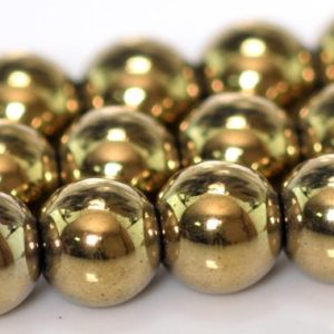 Shop Hematite Beads! Champagne Gold Hematite Beads Grade AAA Natural Gemstone Round Loose Beads 3MM 4MM 8MM 12MM Bulk Lot Options | Natural genuine beads Hematite beads for beading and jewelry making.  #jewelry #beads #beadedjewelry #diyjewelry #jewelrymaking #beadstore #beading #affiliate #ad