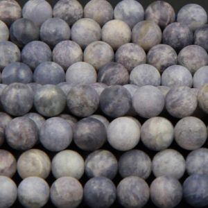 Shop Iolite Round Beads! Matte Natural Iolite Round Beads 4mm 6mm 8mm 10mm 12mm 14mm Real Genuine Iolite Gemstone 15.5" Strand | Natural genuine round Iolite beads for beading and jewelry making.  #jewelry #beads #beadedjewelry #diyjewelry #jewelrymaking #beadstore #beading #affiliate #ad