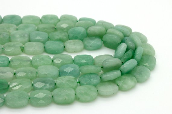 Flat Burm Jade Beads, Natural Burma Jade Flat Faceted Rectangle Loose Gemstone Beads - Pgs97
