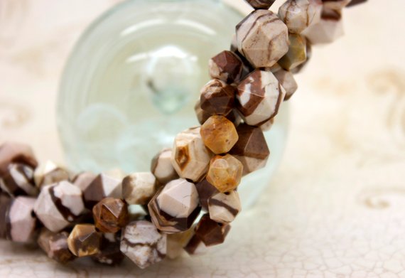 Brown Jasper Faceted Round Sphere Natural Gemstone Loose Beads