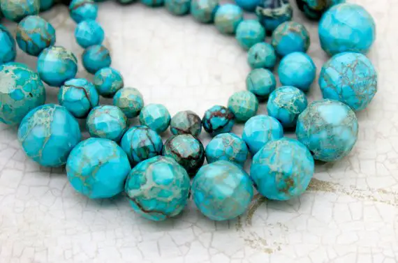 Snake Skin Jasper Faceted Round Gemstone Beads (6mm 8mm 10mm 12mm)